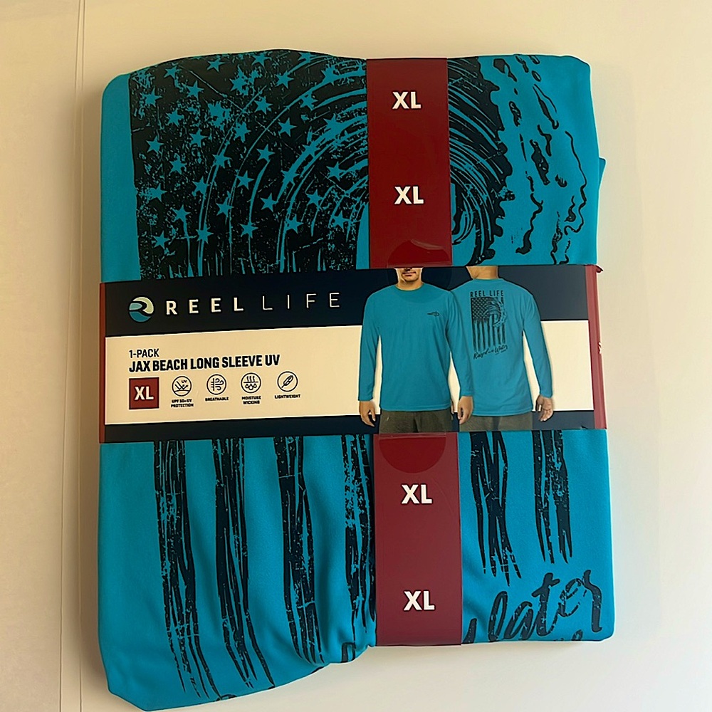 Brand New Reel Life Men’s long sleeve shirt original package